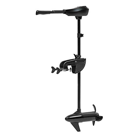 Waldbeck Barracuda führerscheinfreier Außenbordmotor, Elektromotor, Elektromotor Boot (Schub/Thrust: 86lbs / 1164W / 382,7N, 7 Gänge: 5 Vorwärts + 2 Rückwärts, 90° kippbar, höhenverstellbar) schwarz Cover