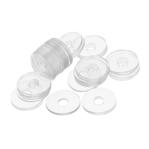 GLEAVI 50pezzi Pz Guarnizioni Trasparenti in Vinile Rondelle Piatte Per Viti Guarnizione Tenuta Anti-allentamento Per Maniglia Porta Doccia Riparazione Fissaggio Accessori