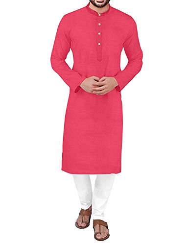 Image of Gauri Laxmi Enterprise Men Cotton Blend Straight Kurta