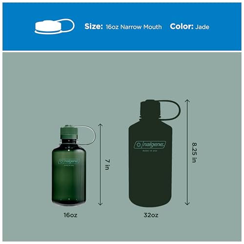 Image of Nalgene 16 oz Narrow Mouth Water Bottle, Jade