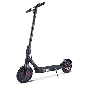 ZWHEEL E9T Elektrische step voor volwassenen, dubbele vering, 350 W motor, 25,4 cm banden, bereik tot 25 km, snelheid max 25 km/u, mobiele app-aansluiting, Eén maat,Zwart