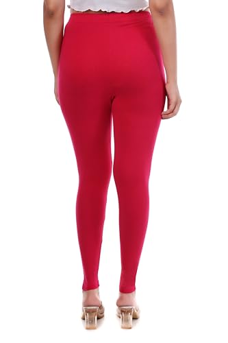 Image of TPF Women Solid Cotton Lycra Stretchable Leggings | Comfortable Ankle-Length Slim Fit Leggings for Women & Girls | Soft, Breathable Wear Bottoms