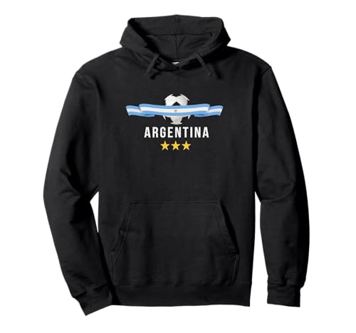 Argentina 3 Estrellas Bandera Argentina Tres Estrellas 10 Argentina Sudadera con Capucha