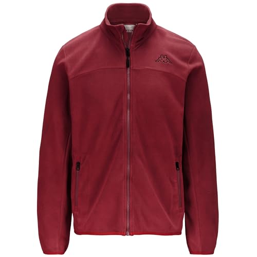 Kappa - Felpa con Zip, Uomo, Rosso, Poliestere, Sportstyle, LOGO WIND, Taglia: L