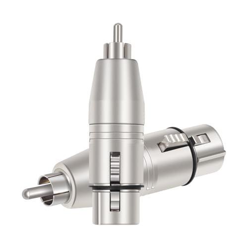 Adaptador RCA Macho a XLR Hembra 3 pines pack x2 miniatura 5