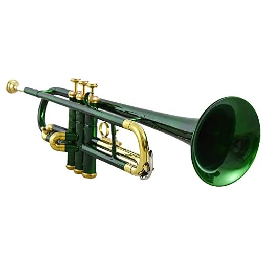 SM'SAI MUSICALS Bb Trumpet Instrument for Beginners & Intermediate Musicians, Phosphorus Copper Lead Mouthpipe, 3 Smooth Action Valves- Green
