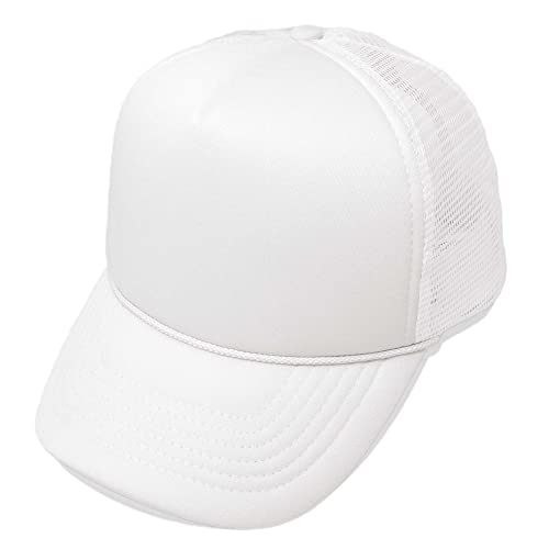 Image of Trucker Hat Mesh Cap Solid Colors Lightweight with Adjustable Strap Small Braid