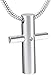 Produktbild Halskette für Frauen Halskette Männer leer Gedenkkette Edelstahl Feuerbestattung Kreuz Urne Anhänger Halskette für Schmuck Feuerbestattung Urne Halskette Asche Anhänger Halskette Mädchen Jungen Gesche