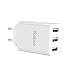 Produktbild Yoobao USB-Stecker-Ladegerät 3-Port EU-Netzteil Quick 3.4A Reiseladegerät, Adapter für iPhone, iPad, Huawei, Samsung und andere USB-Geräte - Weiß
