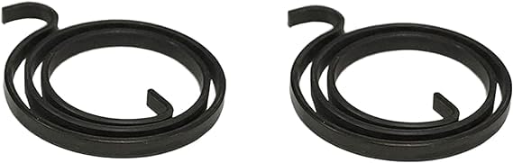 Door Handle Springs,2.5 Turns x 2.5mm Thickness, Replacement Internal Coil Repair Spring Black Zinc Coating (Set of 2)