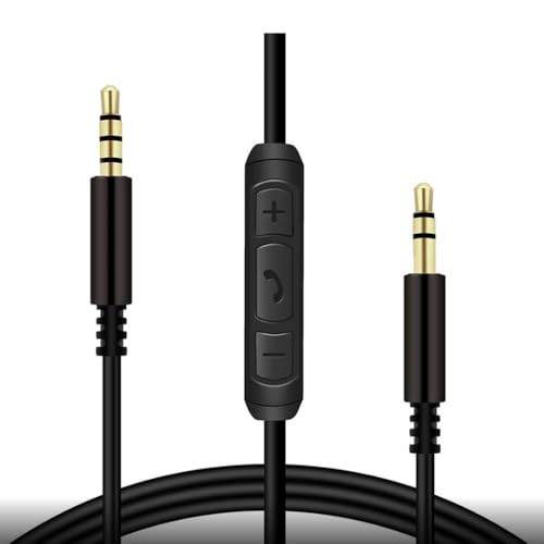 3.5mm Replacement Audio Cable for Sony WH-1000XM5/XM4/XM3/XM2?WH-XB910N/900N/700?WH-CH910N/710N/720N/700N/H900N?MDR-XB950B1/XB950BT/XB950N1/1000X/100AAP/10R/10RNC/1A with in-line Mic&Volume Control