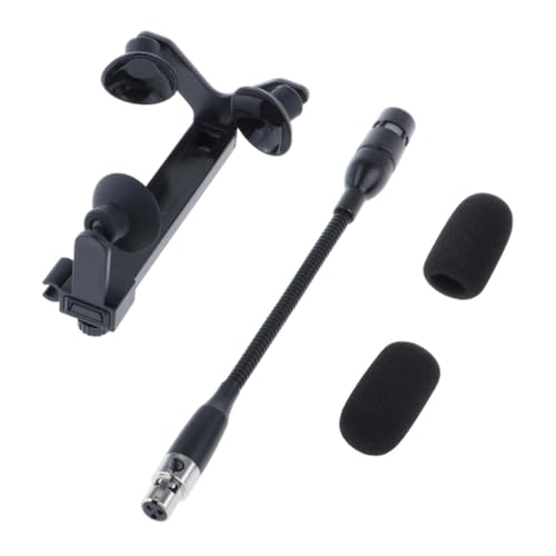 Colaxi Violin Clip Set with Microphone and Gooseneck for Live Performance, 3 Pin for AKG