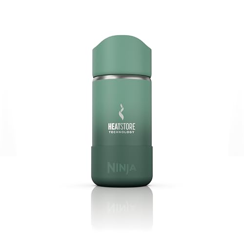 Ninja, Travel Mug, Sip Perfect 12oz, Brings Hot Drinks to Sippable Temperature in Minutes, Stainless Steel, Leak Proof, Dishwasher Safe, Metal Insulated Tumbler, Green, DW1203GN