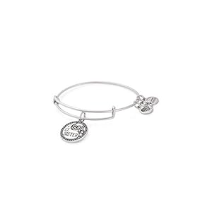Alex and Ani Soul Sister A18EBSSRS Expandable Bangle Bracelet for Women, Friendship Inscription Charm
