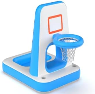 QPAU Swimming Pool Basketball Hoop Set, Blue
