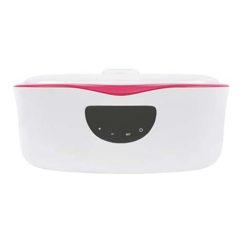 Bain Paraffine Mains et Pieds,230W Bain de Paraffine Pour Mains 4L Chauffe Rapide Température Réglable Adoucit et Revitalise la Peau Serre et Lisse les Rides (Rouge)