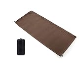CXJC Schlafsack Inlett 180 * 80cm Vlies Dünn Leicht Atmungsaktiv Reiseschlafsack Ideal Für Backpacking Hostels Hütten Hüttenschlafsack,Brown