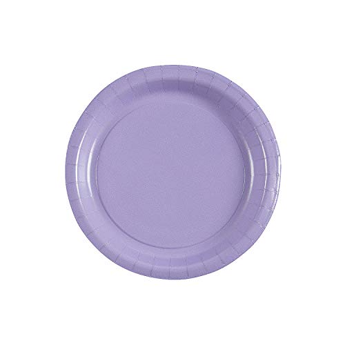 Fun Express Lavender Paper Dessert Plates - 24 Ct. - Party Supplies - 24 Pieces