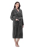 Elegant & Comfortable: The gorgeous stripe pattern adds extra elegance to the robe. Its fluffy and ultra-cozy softness provides the utmost comfort all year round Warm Yet Lightweight: This plush robes maintains the ideal balance between weight and wa...