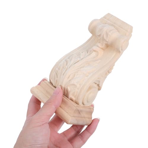 Soportes decorativos de madera tallada estables para estantes de bricolaje 3