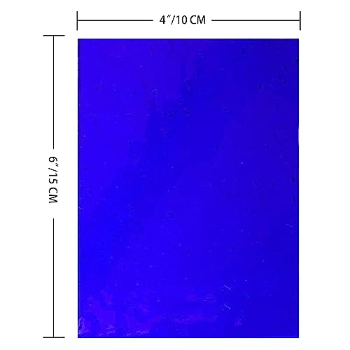 ILLUCKAI 12 Sheets Rainbow Transparent Stained Glass Sheet, 4 x 6 inch Cathedral Art Glass Supplies for Stained Glass Projects and Mosaic Making Crafts - Thumbnail 6