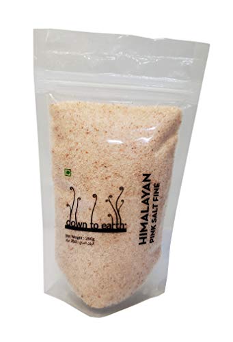 down to earth Organic Food Fine Natural Pink Salt by Down to Earth; Organic Pink Salt for Regular Cooking - 250g
