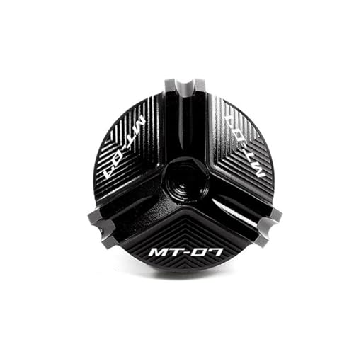 Tapón de aceite motor CNC M20 x 2,5 de alta precisión para Yamaha MT-07 negro