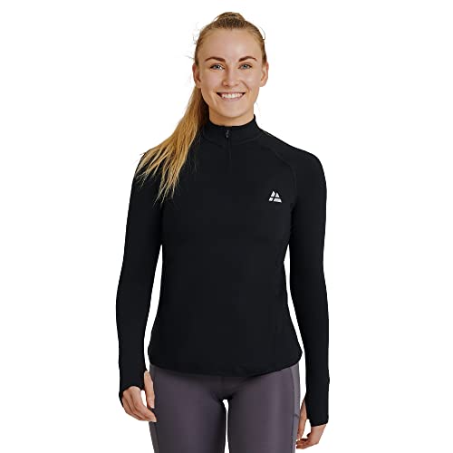 DANISH ENDURANCE Long Sleeved Sports Top, Workout Shirt, Running, for Women, Black, S