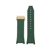 Taille : 26 mm SYFCSEW Compatible avec Ferragamo Sports Series Three Eyes F80 F-80 en caoutchouc et silicone pour homme avec boucle pliable crantée étanche, taille unique, Agate