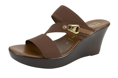 ITALIAN Shoemakers Women's Jola Platform Wedge Sandal 9 Tan