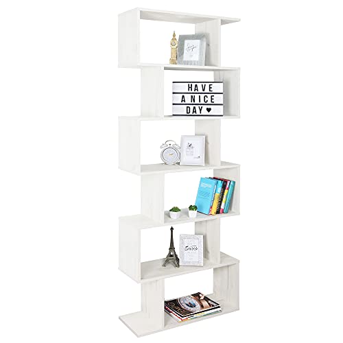 RICOO Estanteria Salon 192 x 70 x 25 cm WM070-EP Estante librería de Suelo Roble Claro