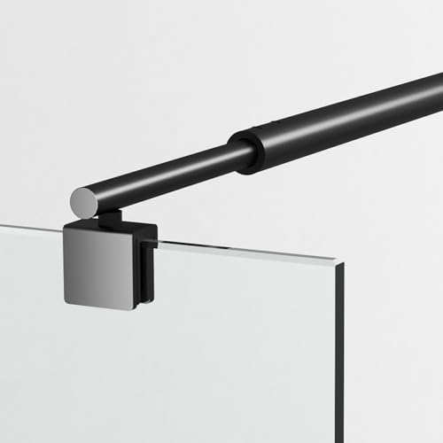 Stabilisateur de douche rétractable 73-123 cm Noir mat, tige de maintien en acier inoxydable pour...