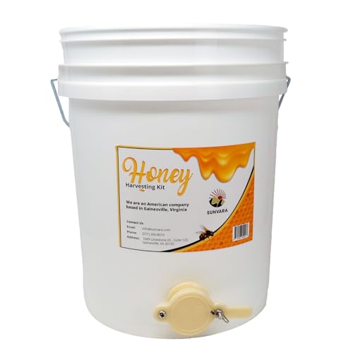 SunVara Honey Bucket with Gate 5 Gallon Kit - Stainless Steel Double Layer Strainer, Uncapping Knife Honey Scrapper Tool Beekeeping Equipment, Honey Extractor Equipment, Bee Supplies - Image 6
