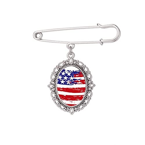 Broche drapeau américain en étoiles qualité premium pour costume