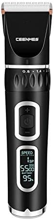 CeenwesDog Clippers Low Noise Pet Clippers Rechargeable Cordless Dog Trimmer Pet Grooming Tool Professional Dog Hair Trimmer with Comb Guides Scissors Nail Kits for Dogs Cats and Other Animals