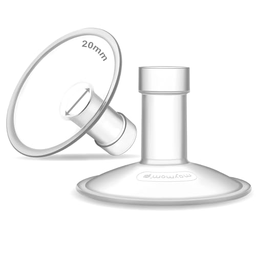 Image of 20mm Maymom MyFit Shields Saucer Series Compatible with Medela Breast Pump- PersonalFit, Freestyle, Harmony, Maxi, Freestyle Flex Connector; Connect to Maymom Widemouth /Narrow Connector, 2pcs