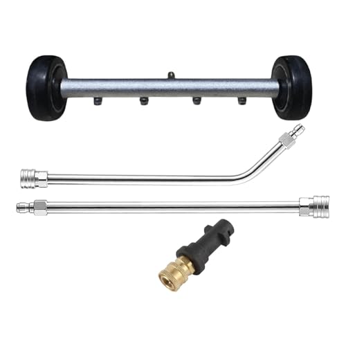 F Fityle Nettoyeur haute pression pour voiture, balai à eau, nettoyeur de châssis robuste et multifonctionnel, 4000 PSI, pour véhicules, terrasses, jardins et, Noir