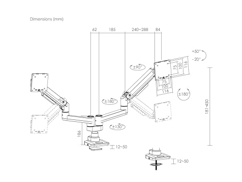Equip 650182 support d'écran plat pour bureau 88 9 cm 35 Neuf - vue 6