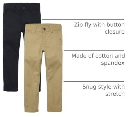 Image of The Children's Place Boys' Stretch Skinny Chino Pants, Multipacks