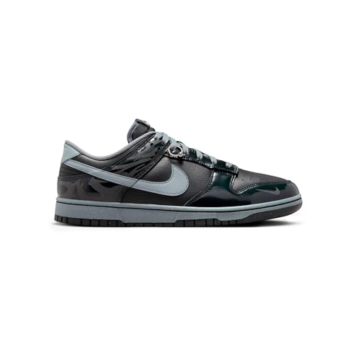 NIKE Men's Dunk Low Retro Quickstrike Shoes, Black, Gray, Green - 10.5