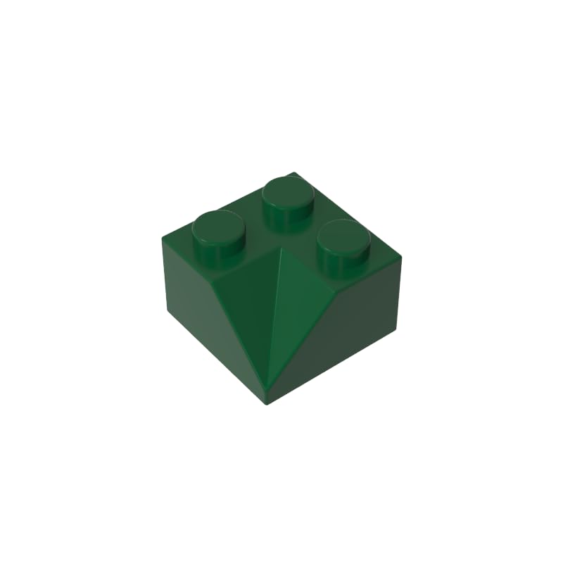 Gobricks 3046 Slope Brick 2x2 45° Sloped Concave Roof Tile 50 Pieces GDS-721 Compatible with Lego Building Blocks Color:Dark Green — image 1