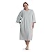 Miss Elaine Women's Brushed Back Terry Long Robe, Zipper Robe, Sleepwear and Loungewear (Petite Medium, Light Mint)