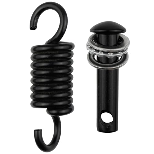 Hammock Chair Ultimate Hanging Kit by JPKTA - 500lbs Capacity Egg Hammock Chair Spring Hook and Pin Plug Hardware Black for Hanging Basket Chairs Hammock and Porch Swings Replacement Parts