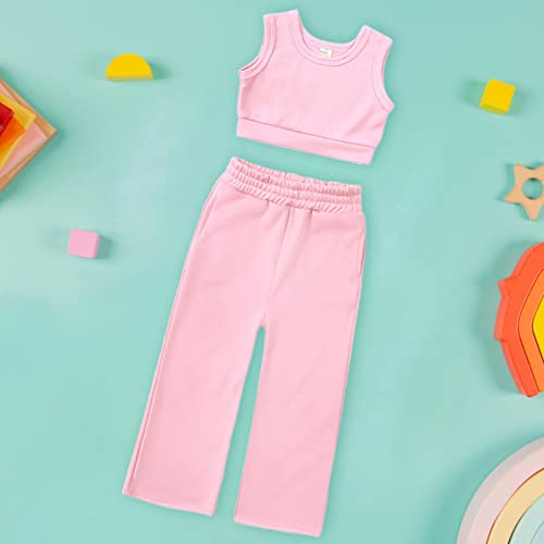 Roupas para bebês meninas elefante moda casual sem mangas colete cor lisa terno duas peças calças de