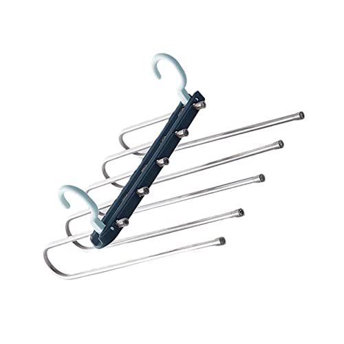 Unomor 1pc Coat Hook Jeans Hanger Multifunctional Hanger Multifunctional Pants Rack Clothes Hanger Wall Cloth Hanger Pants Hangers Space Saving Shirt Organizer Blue Stainless Steel