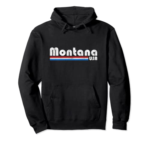 Regalo estatal retro vintage de Montana USA Sudadera con Capucha