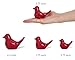 Artconal Small Red Bird Statue Ceramic 2-Piece Set, 3¾ inch Cute Knick Knack for Home Office Shelf Desk Decor