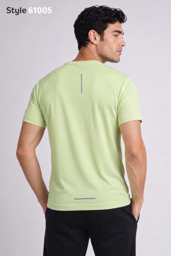 Image of Van Heusen Men's Running T-Shirt | Regular Fit | Crew Neck | Soft Breathable Mircofiber | Casual Wear | Summer Favorite | Shoulder Bonding |Sports T-Shirt | Style 61005