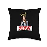 Congress Lauren Boebert with Crown Letter Box Name Throw Pillow