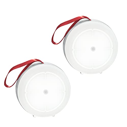 2er Set LED Nachtlicht mit Bewegungsmelder, Batterie-Betrieb (AAA), 6000K Kaltweiß, automatischer Sensor, kabellos & mobil, Orientierungslicht für Flur, Schlafzimmer, Kinderzimmer, Treppe, Schrank